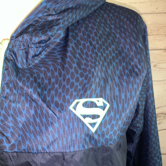 Superman DC Comics Blue Windbreaker Unisex Size 2x - Picture 2 of 4